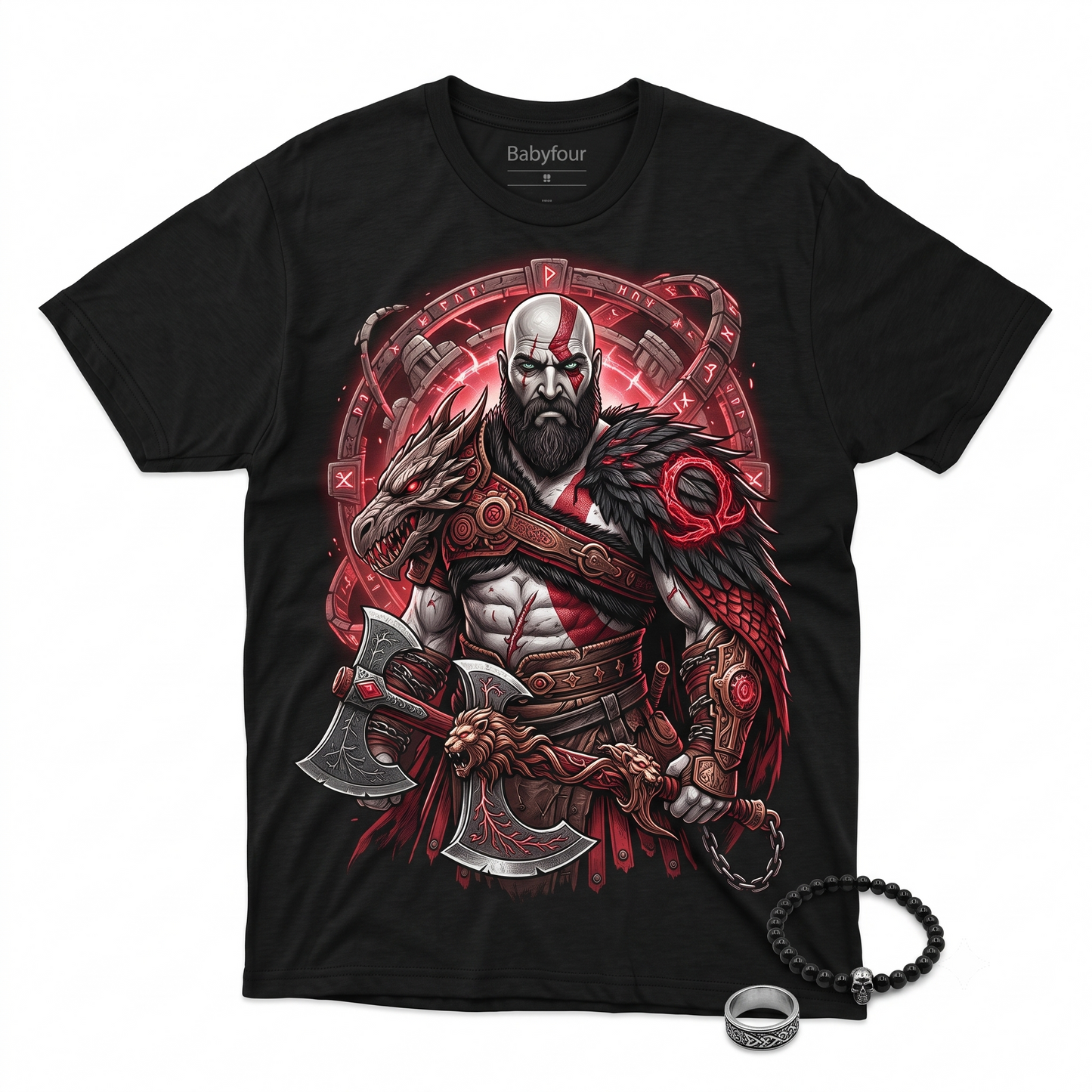 God of War Inspired Omega Symbol Graphic Apparel - Vintage Gaming Unisex T-shirt