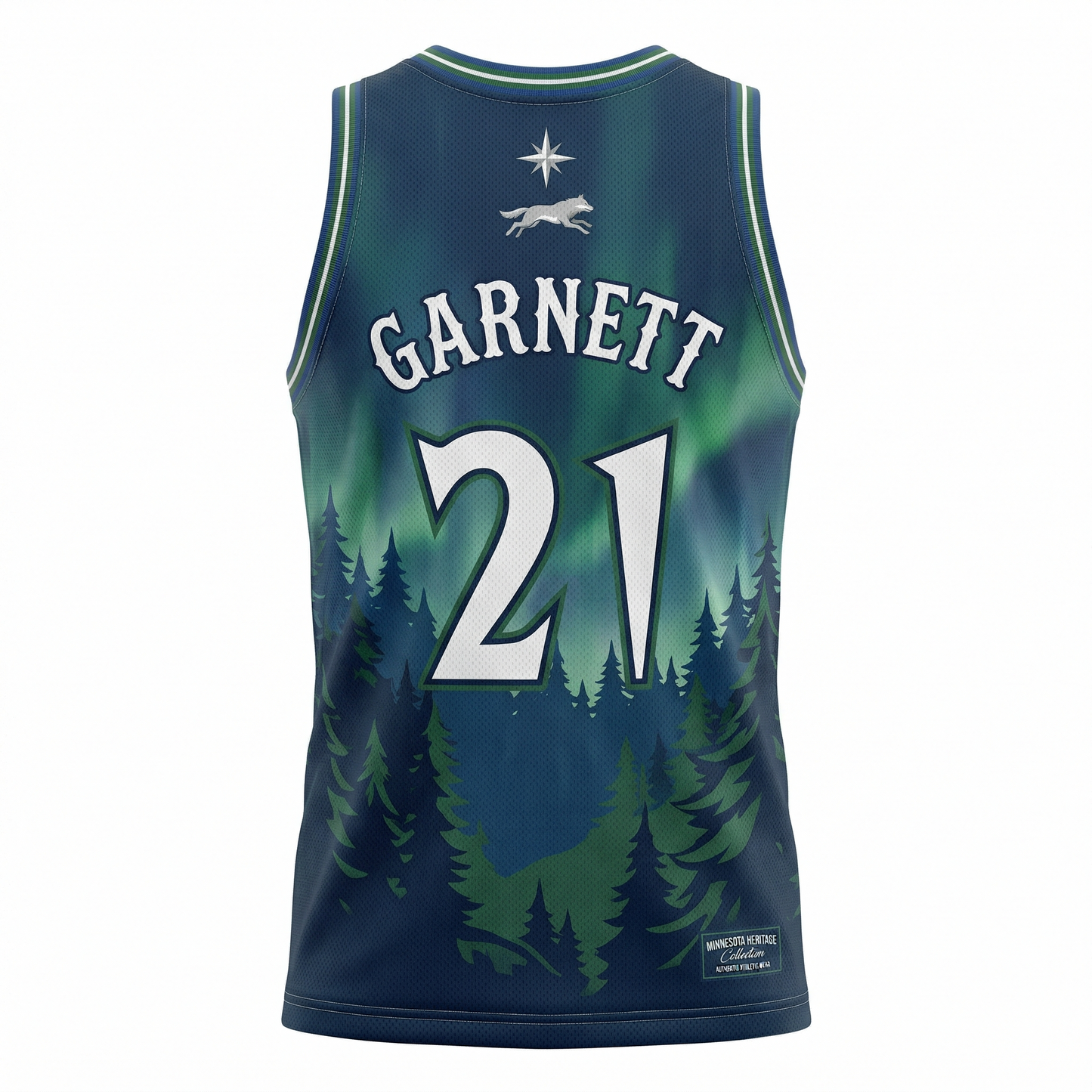 Minnesota North Woods State Heritage All-Over Print Basketball Jersey - Unisex Mesh Tank Top