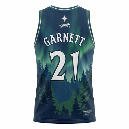 Minnesota North Woods State Heritage All-Over Print Basketball Jersey - Unisex Mesh Tank Top