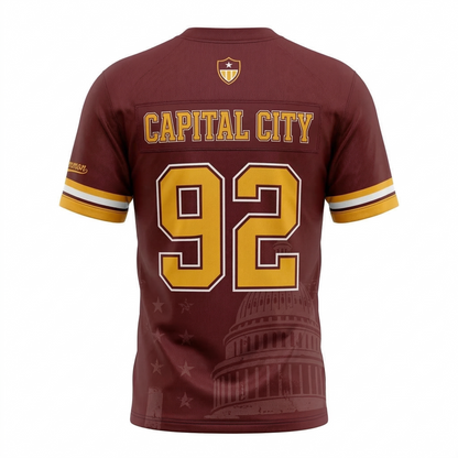 Unisex Washington Heritage Football Jersey - Burgundy & Gold D.C. Gameday Apparel