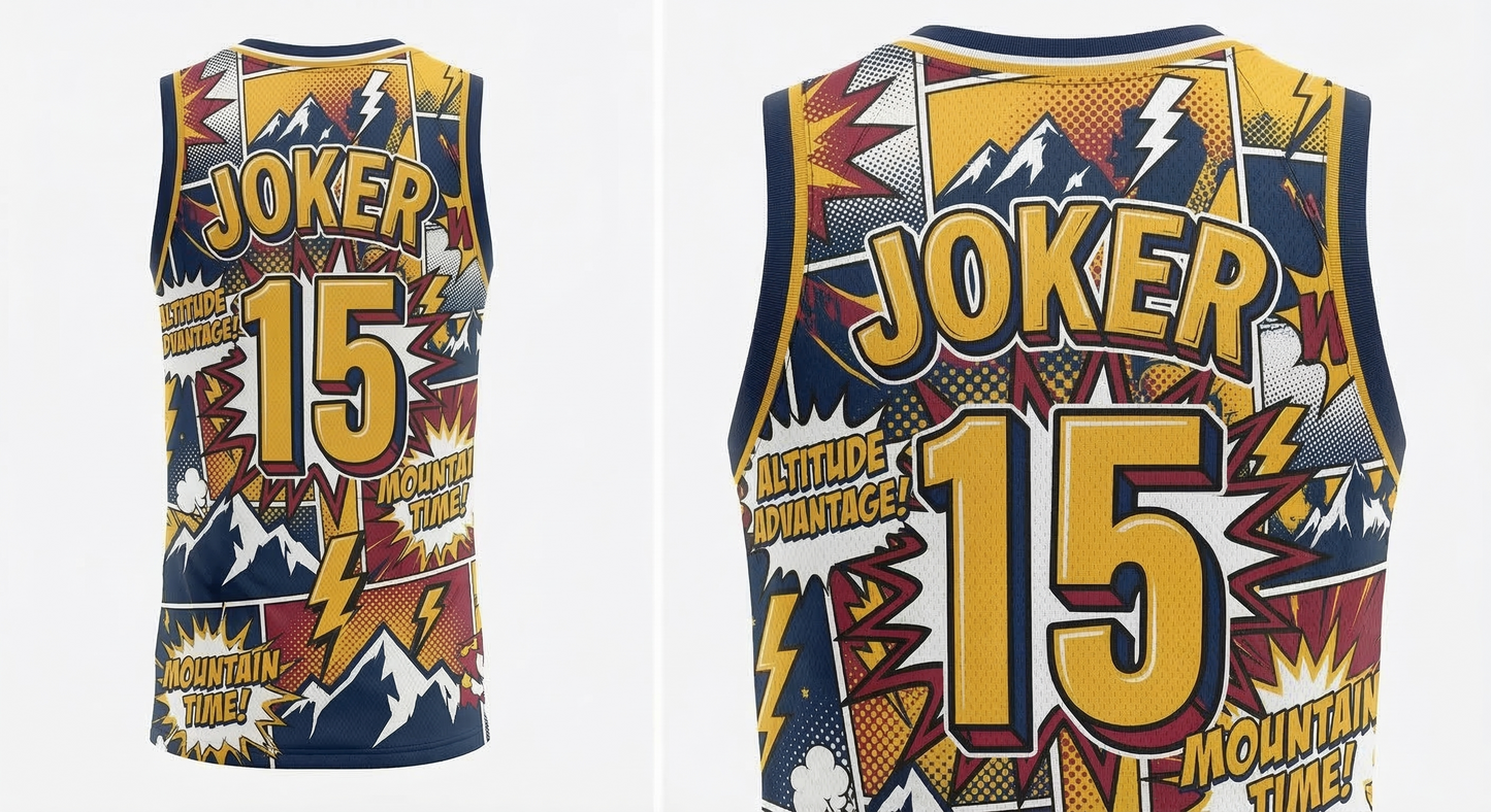 Unisex Mile High Hoops Basketball Jersey - 90s Retro Comic Style AOP Tank Top