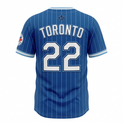 Toronto Baseball Jersey - Blue Heritage Edition - Jays Fan Gear - Men's/Unisex Button-Up