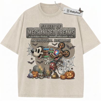 Vintage Retro Mouse Halloween Graphic Shirt - Spooky Cartoon Apparel Unisex T-shirt