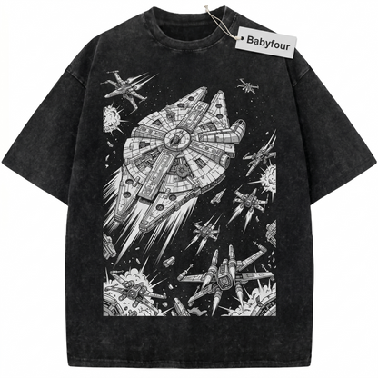 Vintage Galactic Space Movie Shirt, Retro Sci-Fi Spaceship Graphic Tee, Unisex Tshirt