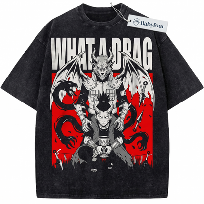Shadow Manipulation Anime Graphic Tee - Vintage Washed Retro Manga Gift Unisex T-Shirt