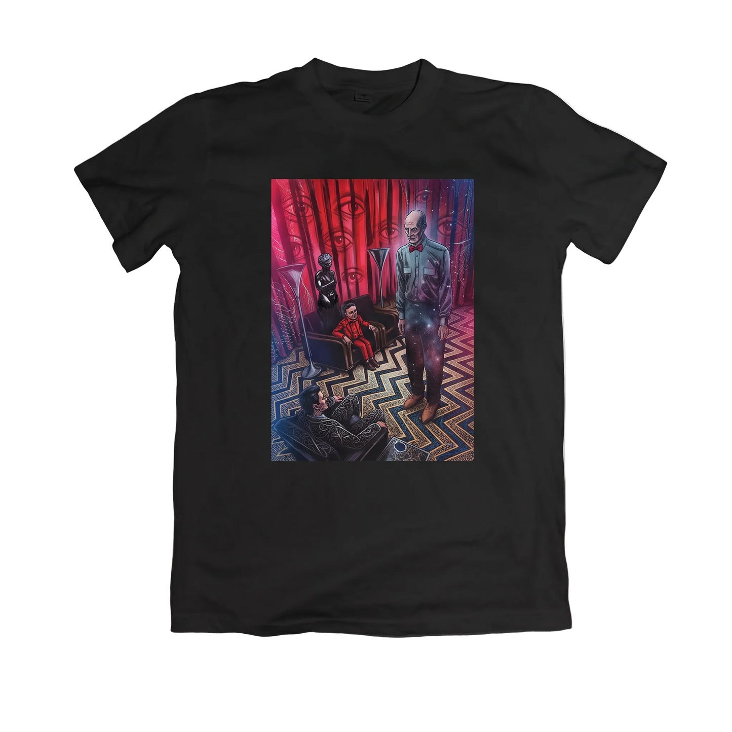 90s Retro Mystery Town Double Peaks Graphic Tee - Vintage Television Drama Inspired Black Unisex T-Shirt