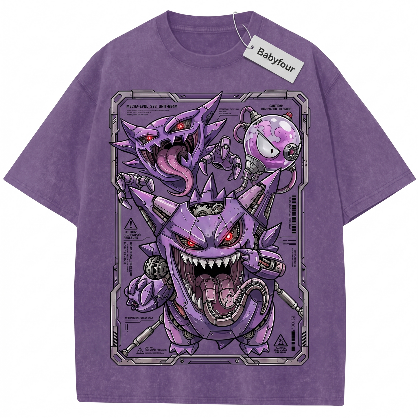Vintage Purple Phantom Ghost Graphic Unisex T-Shirt - Retro 90s Anime Monster Style Tee