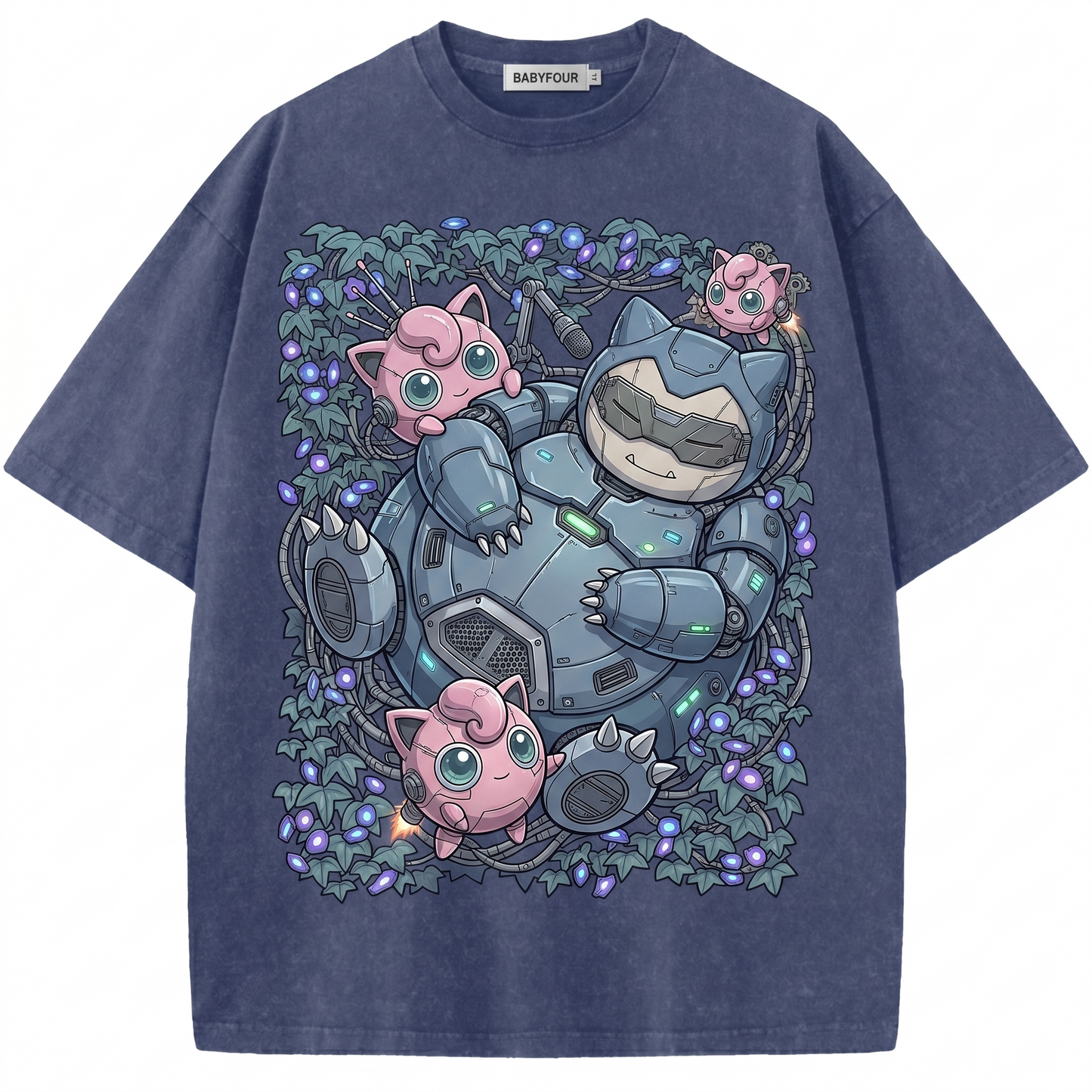 Vintage Sleepy Giant vs Pink Singer Graphic Tee - Retro Anime Creature Unisex T-Shirt