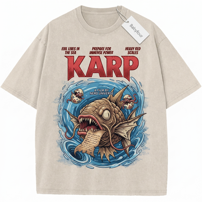 Vintage Giant Red Carp Sea Monster Parody Unisex T-Shirt - Retro Anime Gamer Graphic Tee