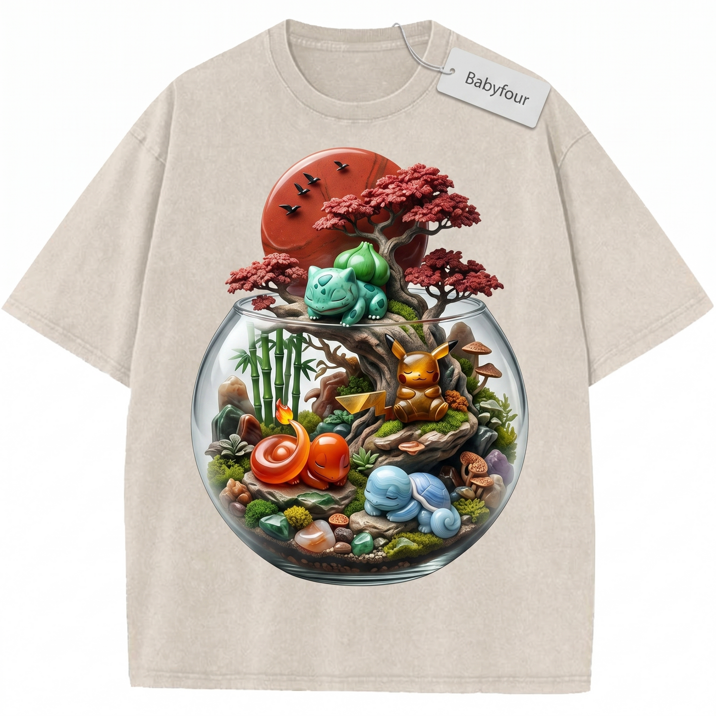 Vintage 90s Retro Anime Monsters Graphic Unisex T-Shirt - Classic Pocket Companions Tee