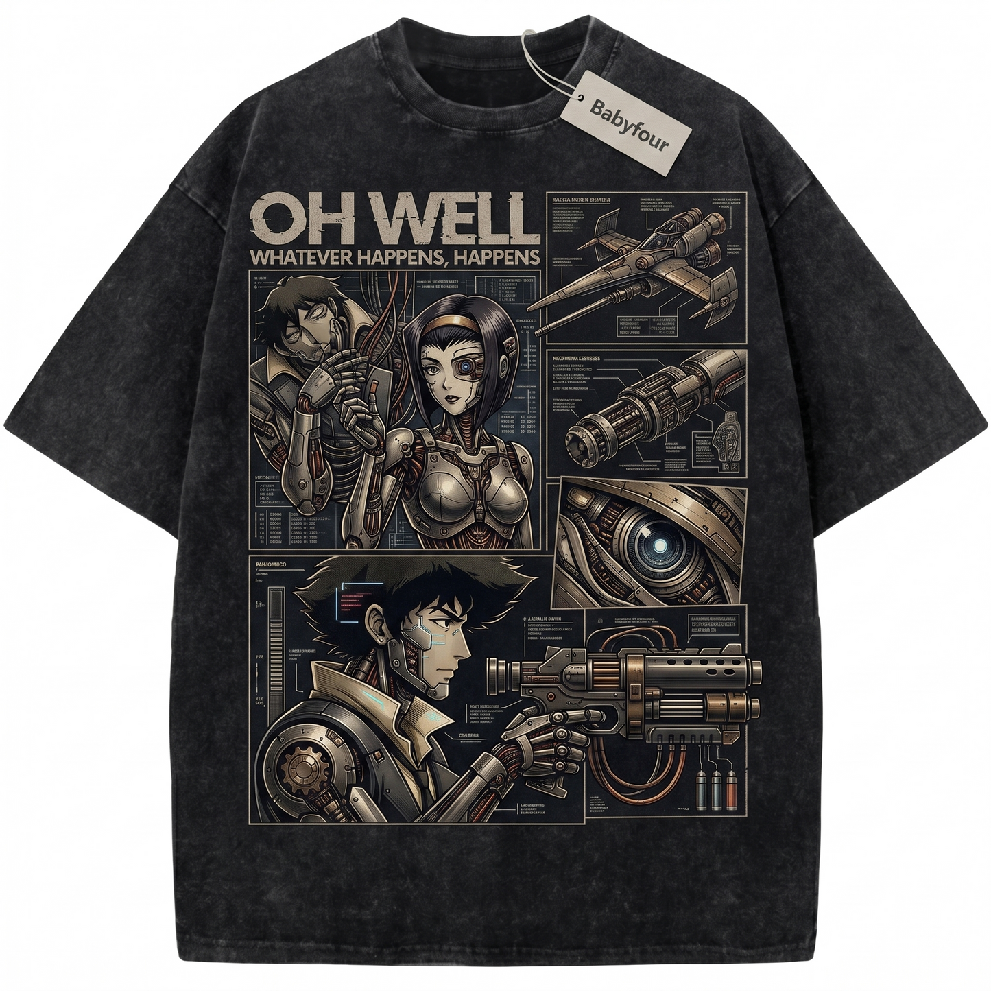 Vintage Space Cowboy Anime Unisex T-Shirt, 90s Retro Sci-Fi Bounty Hunter Graphic Tee