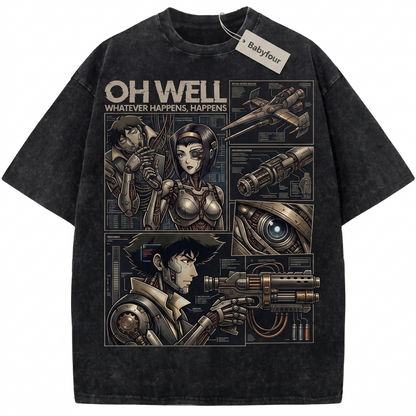 Vintage Space Cowboy Anime Unisex T-Shirt, 90s Retro Sci-Fi Bounty Hunter Graphic Tee