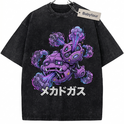 Vintage Poison Gas Monster Anime Graphic Unisex T-Shirt - Retro 90s Purple Creature Tee