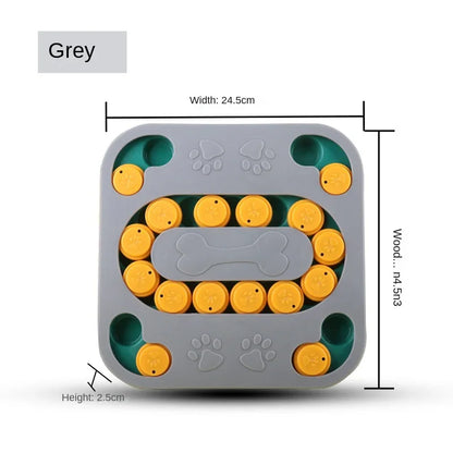 Interactive Slow Feeder Dog Bowl - Puzzle Toy for Pets