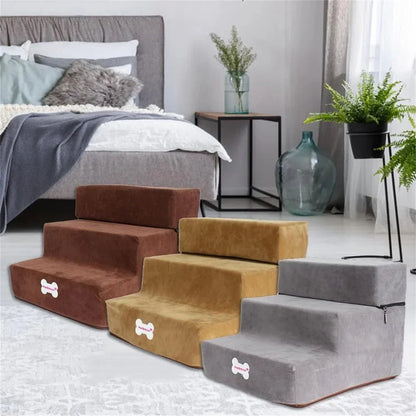 Dog Stairs Pet Climbing Ladder Sponge Steps Small Dogs Teddy On The Sofa Bed Climbing Ladder