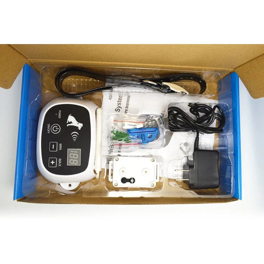 Wireless Electric Dog Pet Fence Containment System Transmitter Collar Waterproof LCD Display Dog Fence Safety Pet Supplies