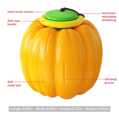 Pet Supplies Dog Molars Bite Resistant Ball Pumpkin Hand Throwing Elastic Toy Ball