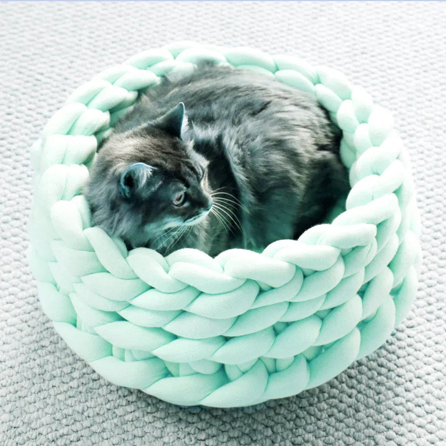 Filled Cotton Coarse Wool Hand-Woven Pet Cat Litter Can Be Machine Washed Coarse Cloth Dog Litter