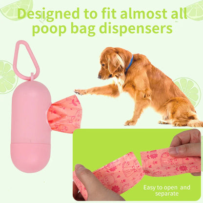 60 rolls of biodegradable pet garbage bag dog litter bag lemon fragrance fecal bag