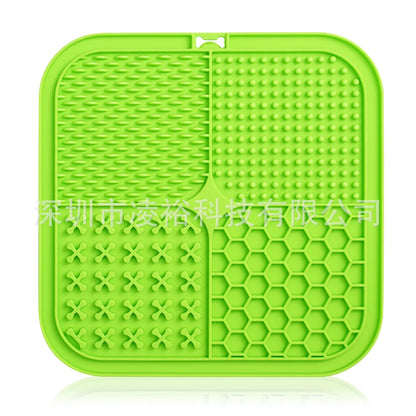 Pet Licking Pad New Pet Food Utensils Dog Slow Food Pad Placemat Sucker Slow Food Pad Dog Licking Pad