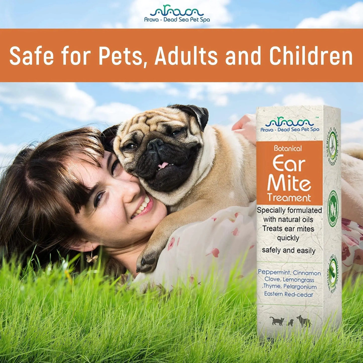 Pet Ear Mite Relief for Dogs & Cats BabyFour