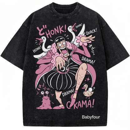 Retro Okama Swan Anime Graphic Tee - Vintage Clay Ballet Fighter Unisex T-Shirt
