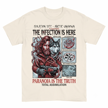 The Thing 1982 Classic Sci-Fi Horror Movie Graphic Tee, Distressed Vintage Style Apparel, Unisex T-shirt