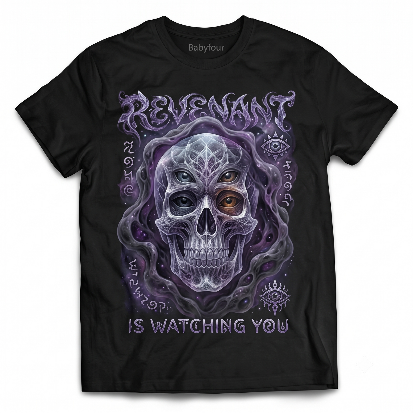 Robotic Goth Assassin Cybernetic Skeleton Graphic Tee - Revenant Is Watching You Unisex T-shirt