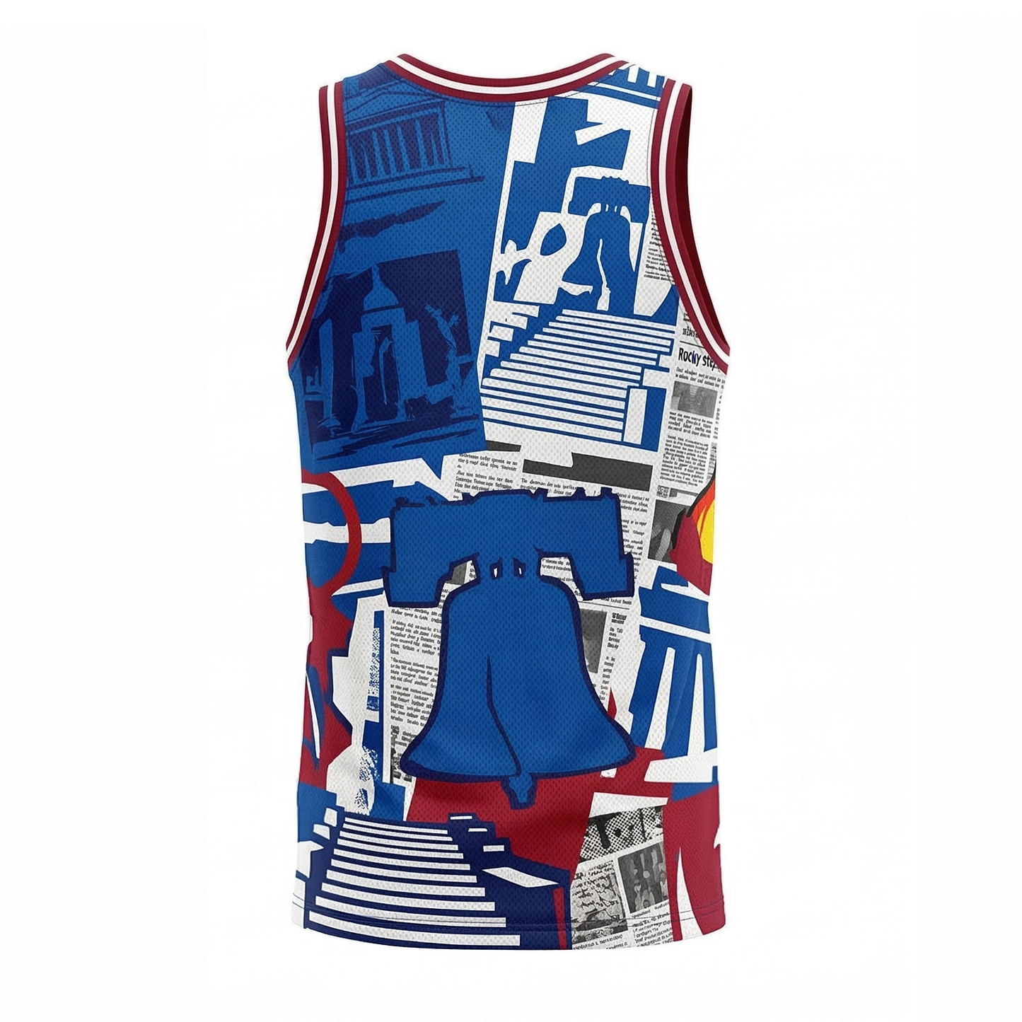Vintage Philly Hoops Unisex Basketball Jersey - 90s Comic Book Style "Brotherly Love" AOP Tank Top