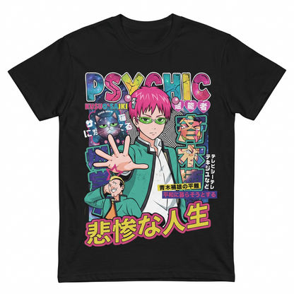 Pink Hair Anime Boy Annoyed Face Graphic Tee - Funny Manga Character Unisex T-Shirt