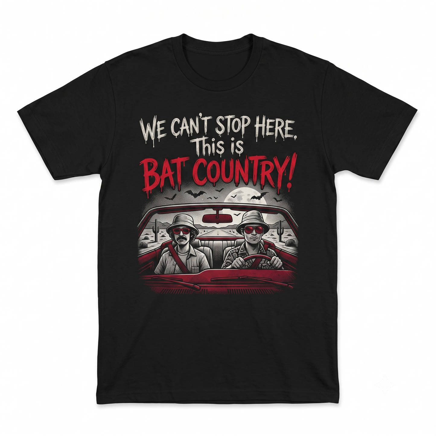 Gonzo Journalist Bat Country Vintage Graphic Tee - Retro Las Vegas Desert Trip Quote Merch Unisex T-Shirt