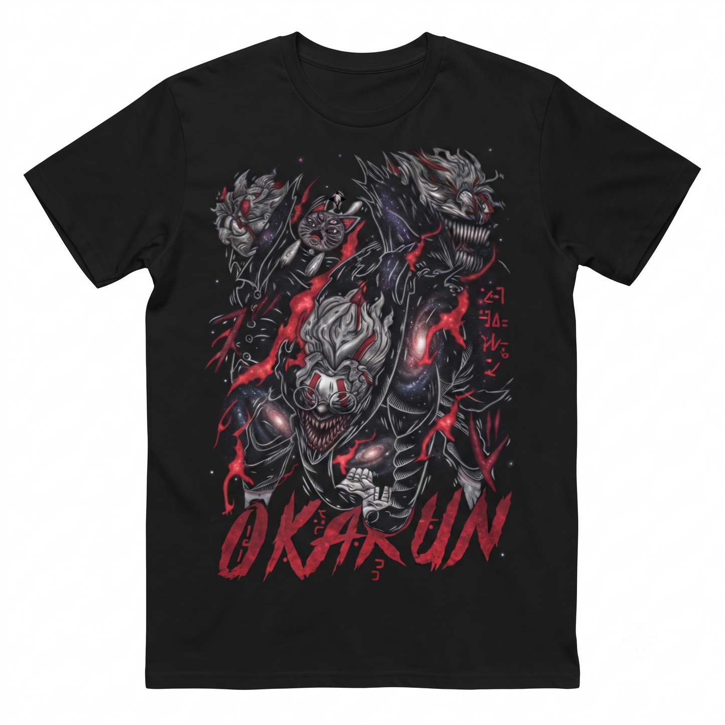 Dark Fantasy Character Graphic T-Shirt, Edgy Anime Style Print Tee, Short Sleeve Casual Cotton Crewneck