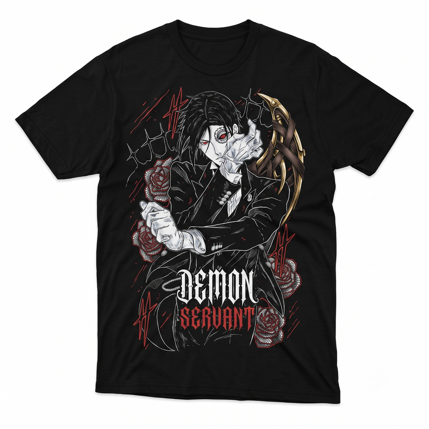 Dark Butler Anime Character Classic Graphic Design Unisex T-shirt