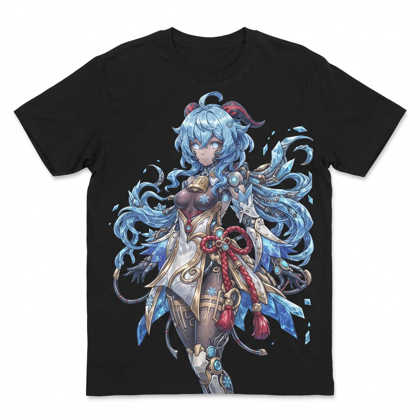 Cryo Archer Fantasy Character Graphic Apparel, Aesthetic Waifu Video Game Inspired Fan Art Unisex T-shirt