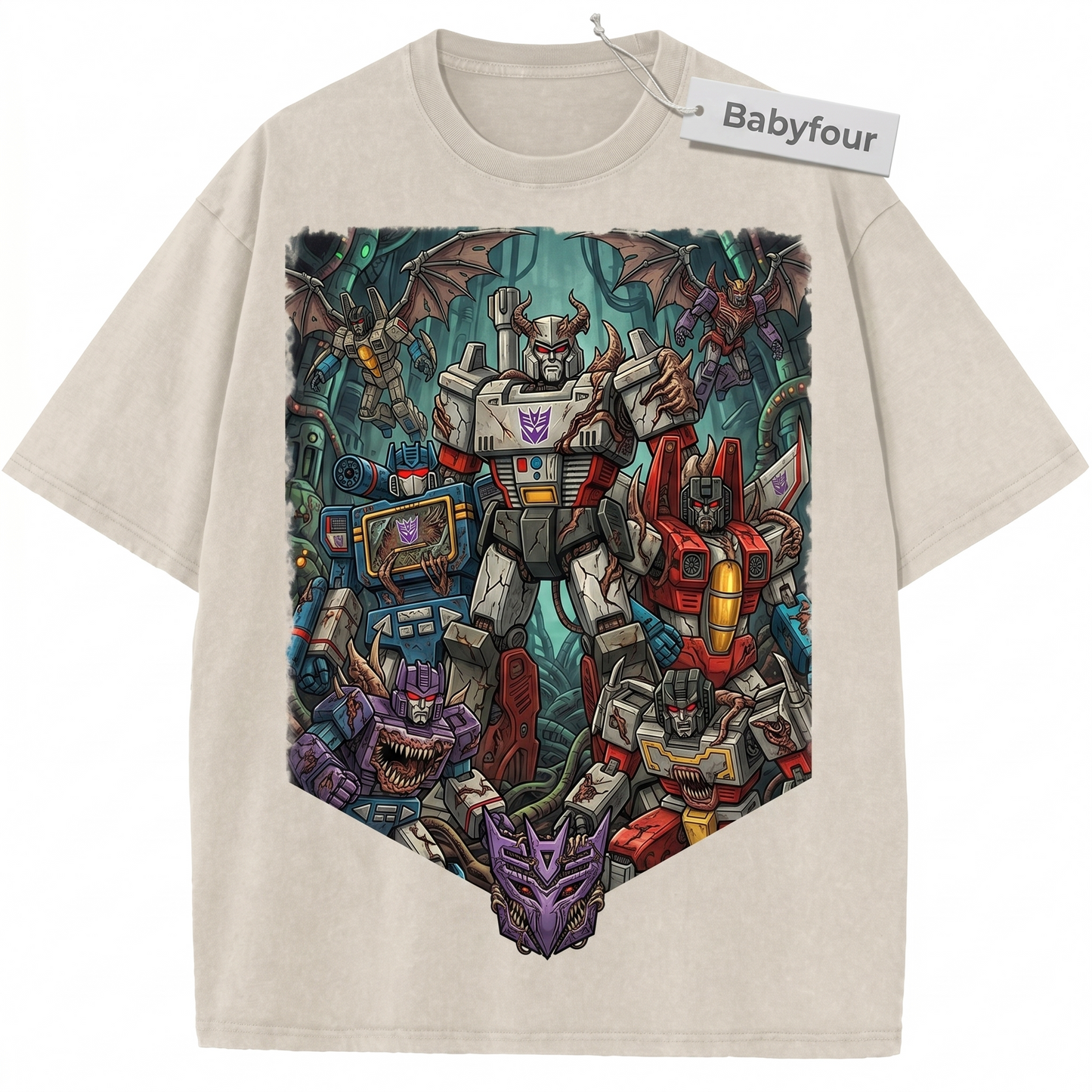 Vintage 80s Transforming Mecha Robot Shirt, Retro Cyber Alien Villain Graphic Tee, Classic Sci-Fi Action Unisex T-Shirt