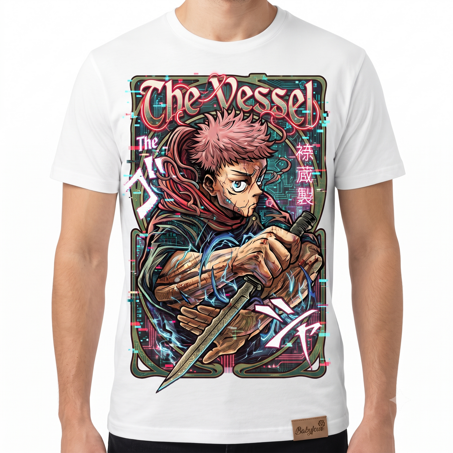 Unisex Graphic T-Shirt, Anime Style Fighter Design, Retro Streetwear Tee, Casual Cotton Crewneck Top
