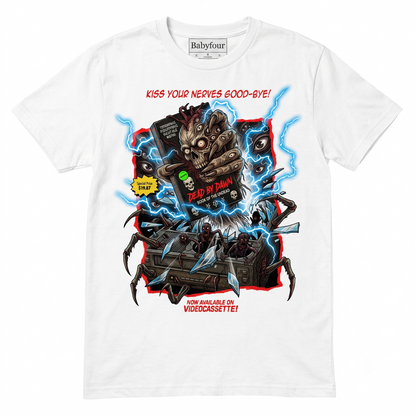 Vintage 80s Home Video Horror Movie T-Shirt Retro Cult Classic Film Unisex T-Shirt