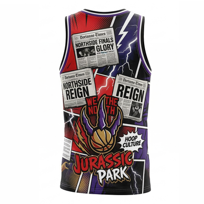 Unisex Retro Toronto Hoops Basketball Jersey - Northside Comic Art All-Over Print Tank Top