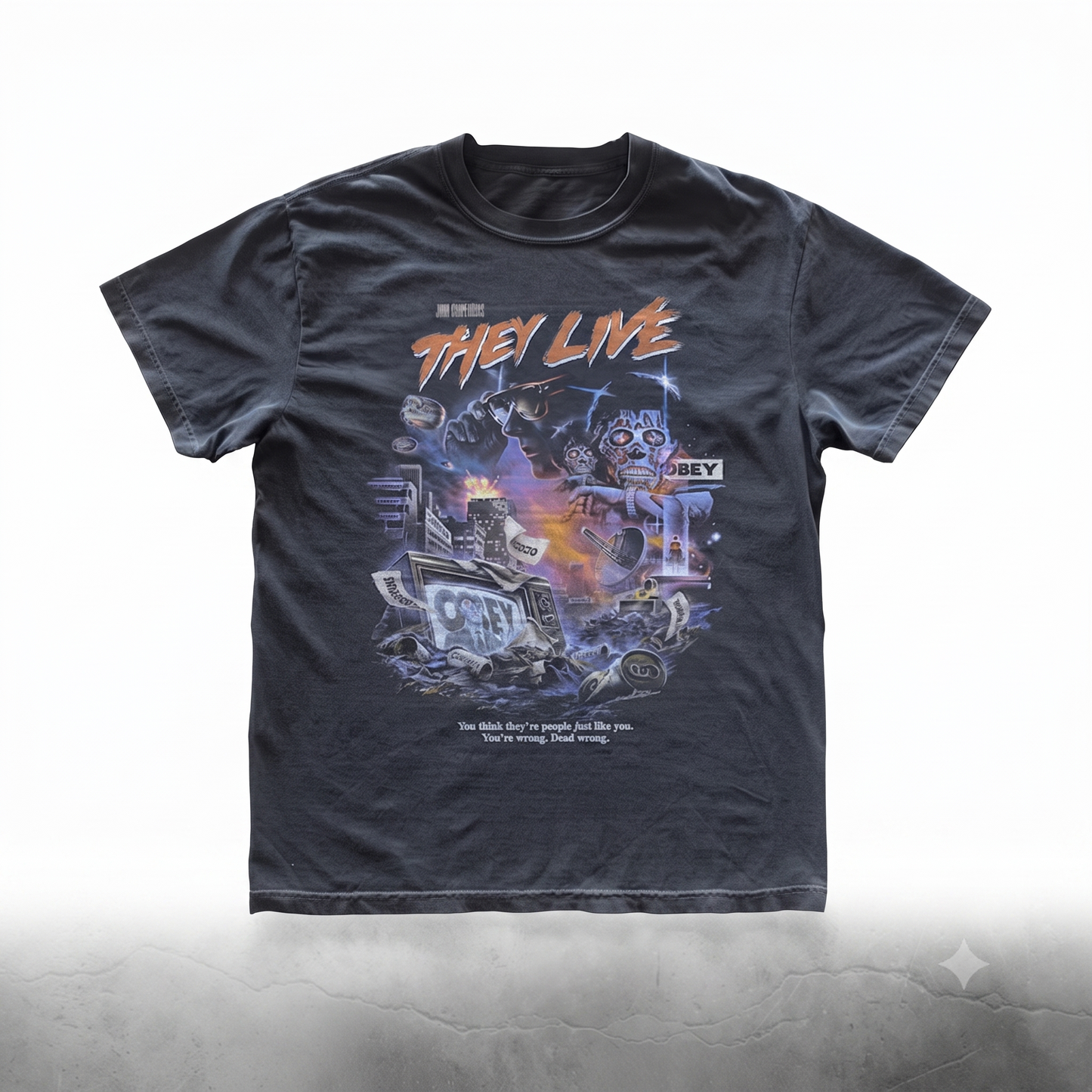 They Live Cult Classic Horror Graphic Tee  Retro Sci-Fi Movie Inspired Apparel  Vintage Aesthetic Unisex T-shirt