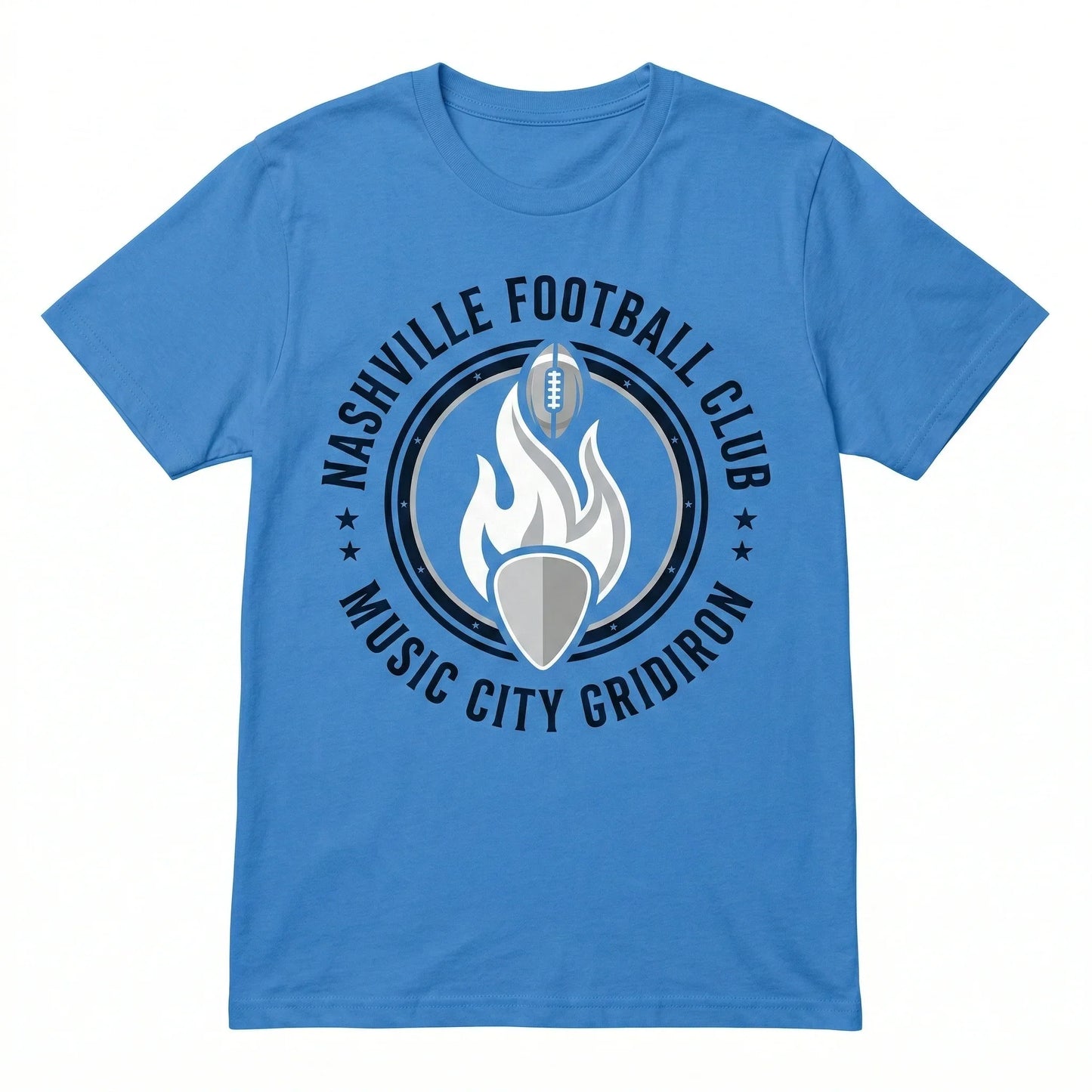 Nashville Football Fan Gear - Music City Gridiron Apparel | Two-Tone Blue Game Day T-Shirt, Hoodie, Sweatshirt