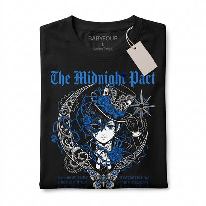 Dark Gothic Butler Vintage Graphic Tee - Japanese Anime Fan Gift Unisex T-shirt