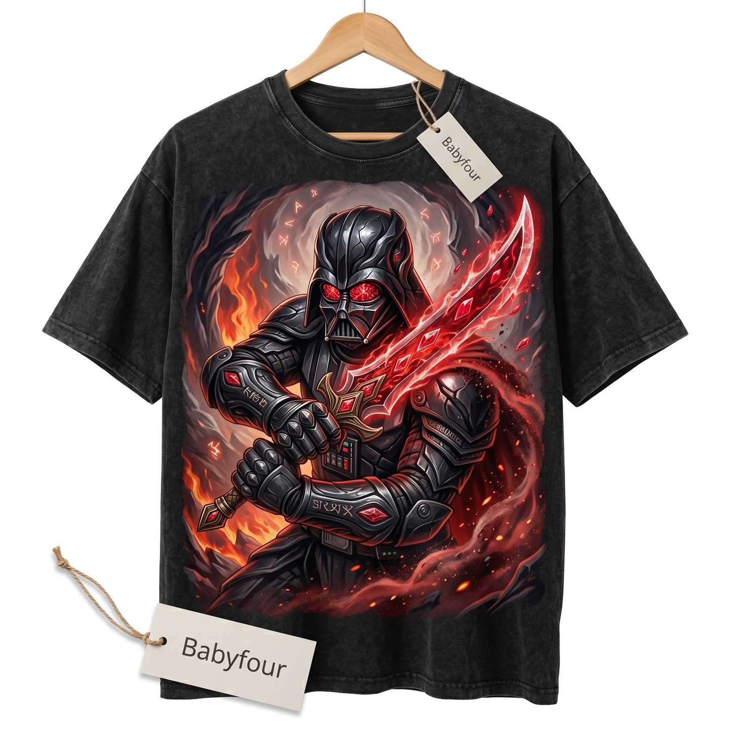 Vintage Dark Side Space Lord Graphic Tee - Retro Sci-Fi Galaxy Villain Movie Unisex T-Shirt