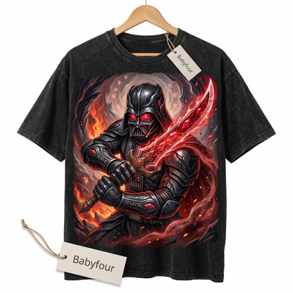 Vintage Dark Side Space Lord Graphic Tee - Retro Sci-Fi Galaxy Villain Movie Unisex T-Shirt