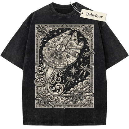 Vintage Galactic Space Movie Shirt, Retro Sci-Fi Spaceship Graphic Tee, Unisex Tshirt
