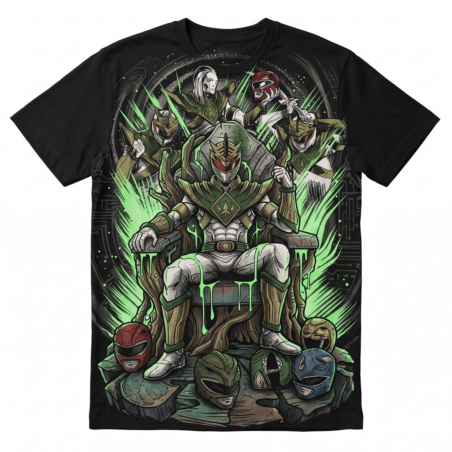 Dark Fantasy Ranger Graphic Tee, Comic Book Style Art Shirt, Retro Hero Throne Print, Premium Cotton Graphic Shirt