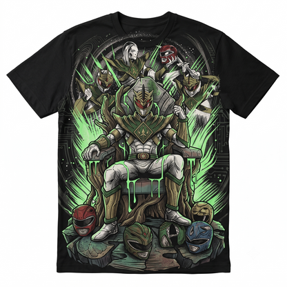 Dark Fantasy Ranger Graphic Tee, Comic Book Style Art Shirt, Retro Hero Throne Print, Premium Cotton Graphic Shirt