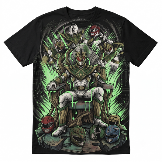 Dark Fantasy Ranger Graphic Tee, Comic Book Style Art Shirt, Retro Hero Throne Print, Premium Cotton Graphic Shirt