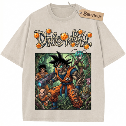 Japanese Animation Manga Character Clothing - Vintage Aesthetic Super Power Martial Arts Top - Unisex Tshirt