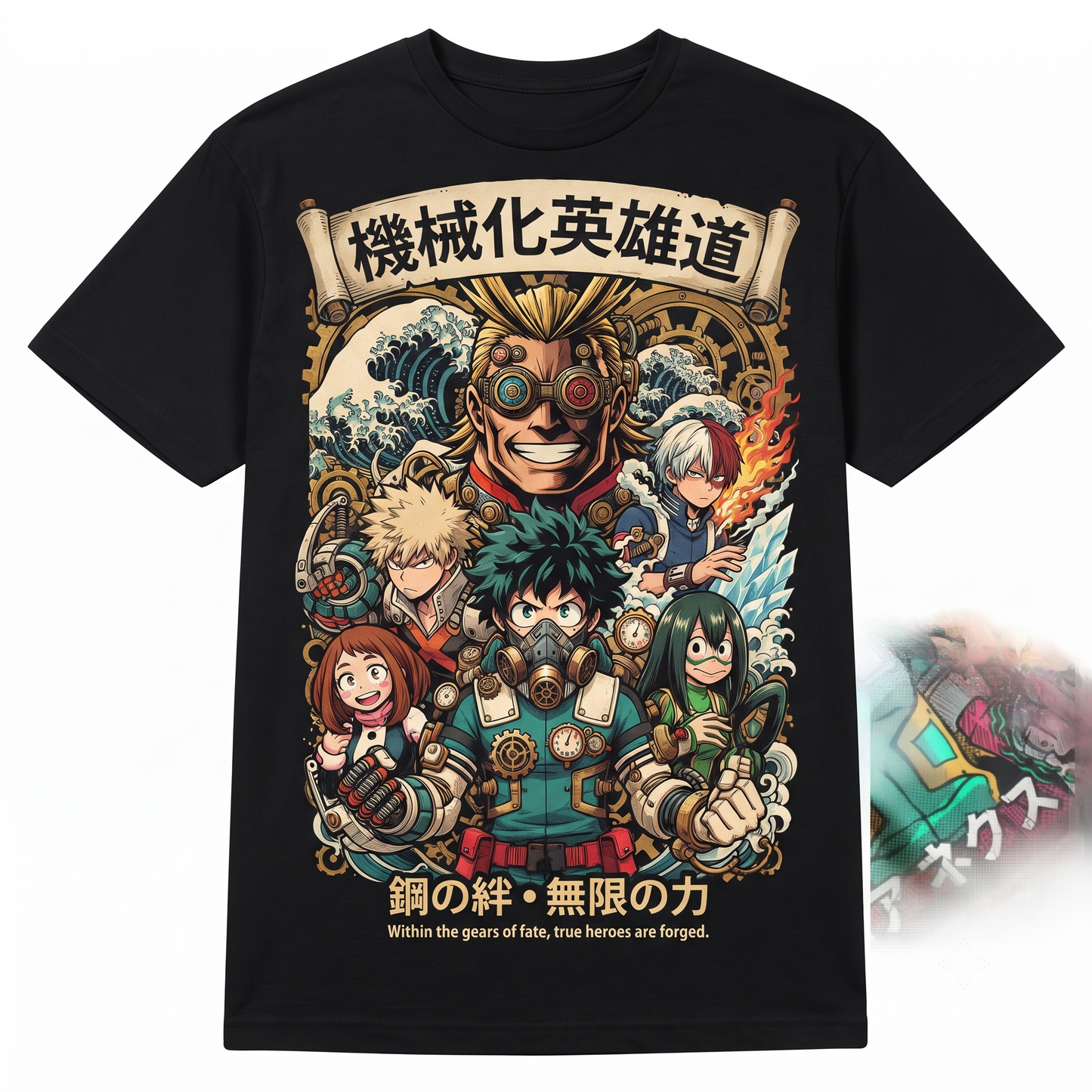 Heroic Academy Anime Inspired Graphic Tee, Casual Graphic T-Shirt, Streetwear Style Top
