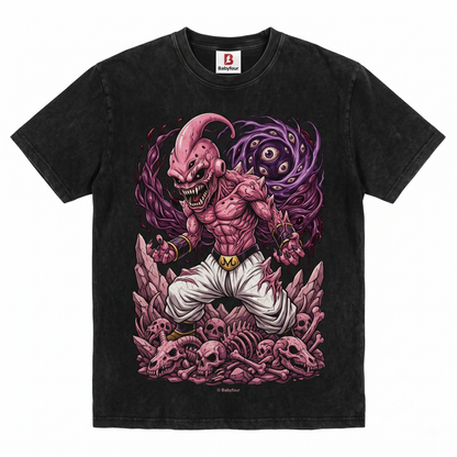 Pink Anime Villain Retro Graphic Tee - Vintage Aesthetic Cartoon Graphic Unisex T-shirt